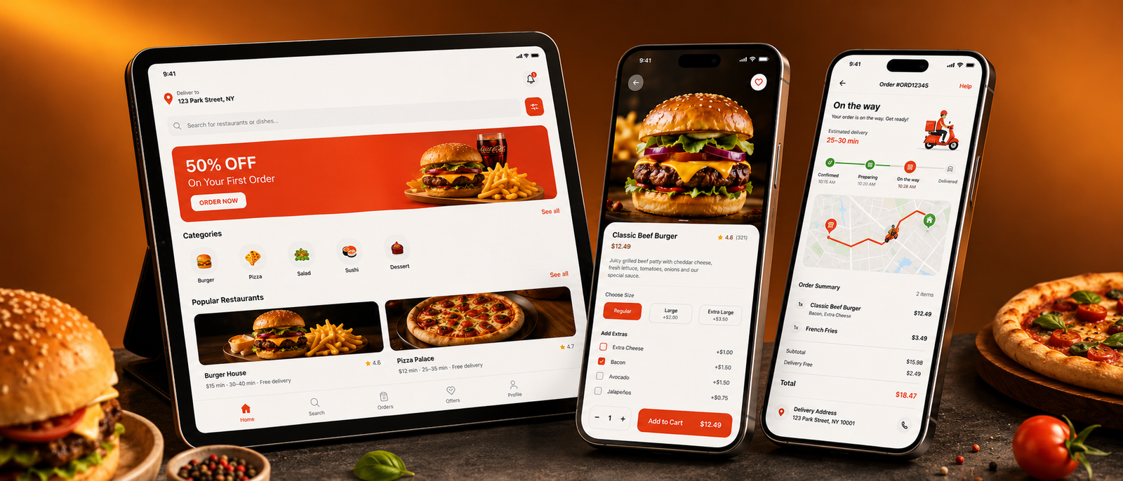 Food Delivery Mobile App large banner
